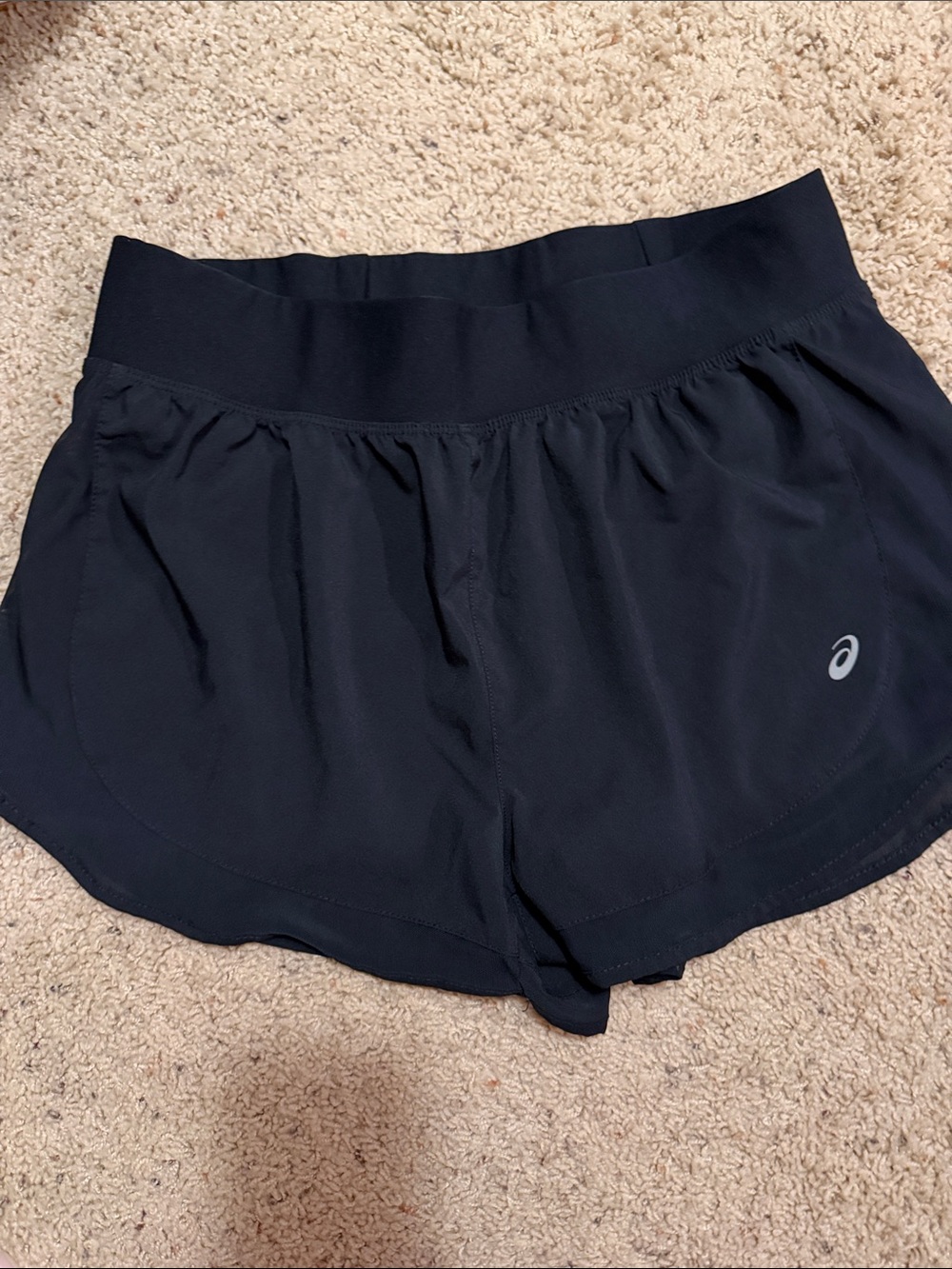 ASICS two in one Black Running Shorts with Reflective Logo